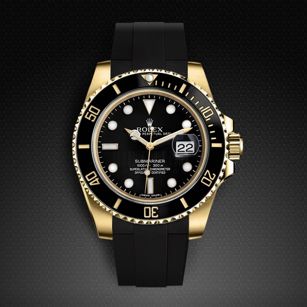 Dây Rubber B Glidelock Edition cho Rolex Submariner Ceramic