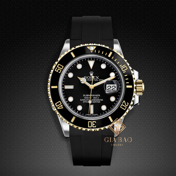 Dây Rubber B Glidelock Edition cho Rolex Submariner Ceramic 126610, 124060, 126613, 126619