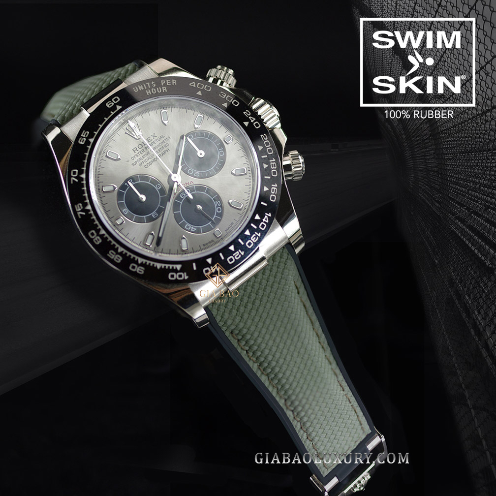 Dây Rubber B SwimSkin® Vải cho Rolex Daytona phiên bản dây cao su Oysterflex