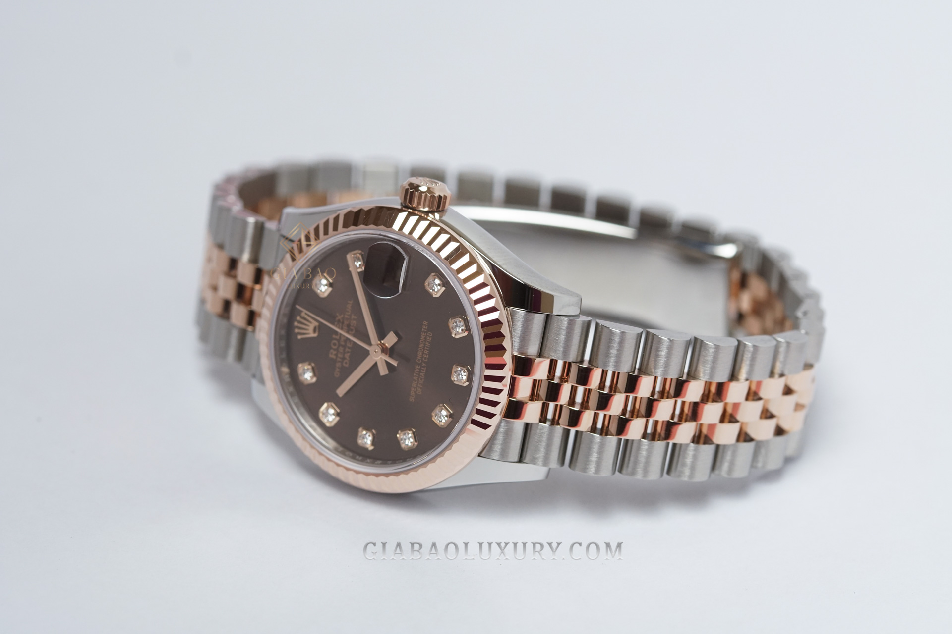 Đồng Hồ Rolex Datejust 31 278271 Mặt Số Chocolate Cọc Số Nạm Kim Cương (Used)