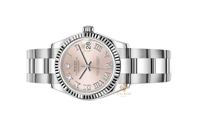 Đồng Hồ Rolex Datejust 278274 Mặt Số Hồng Cọc Số La Mã Dây Đeo Oyster