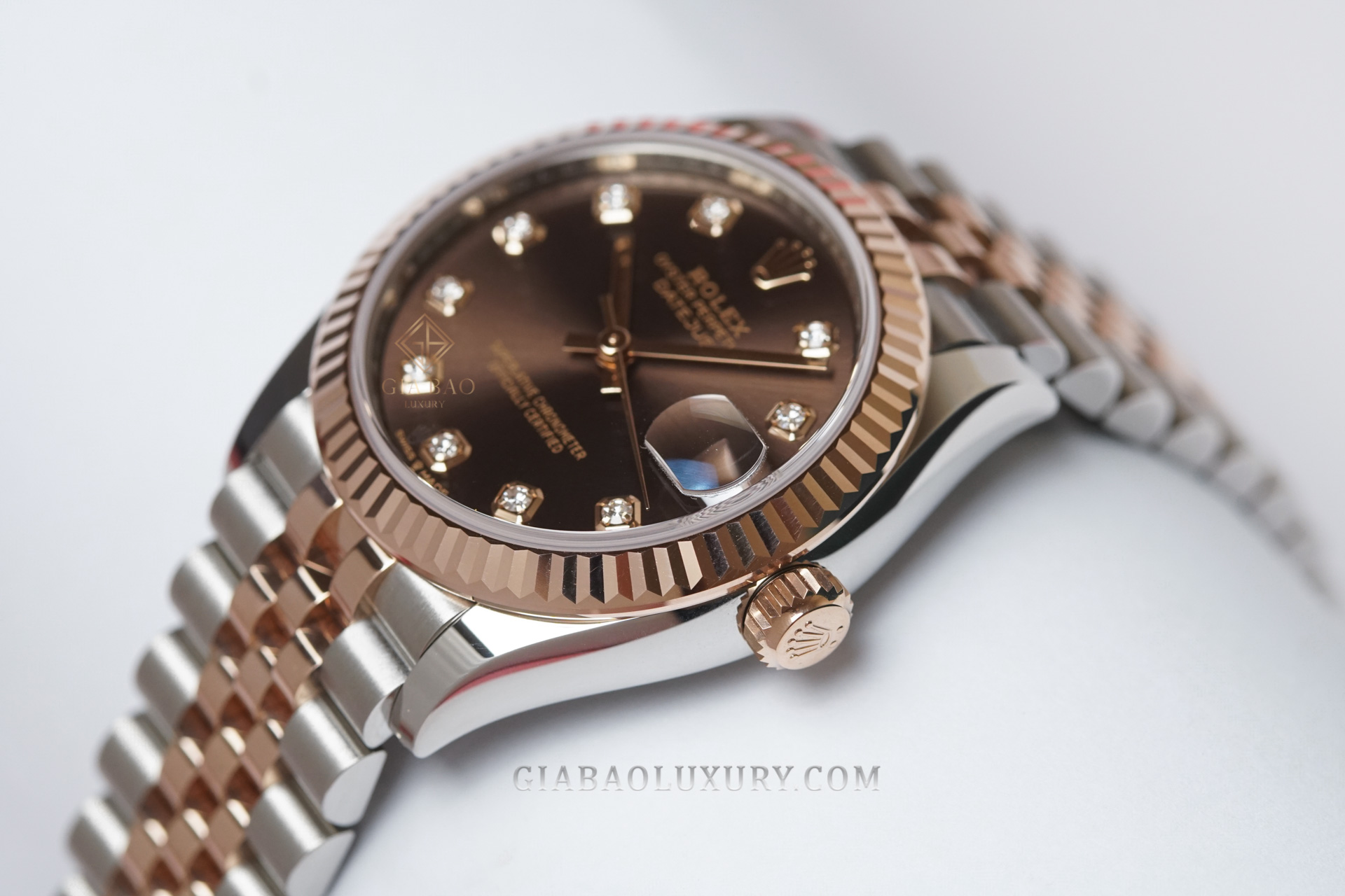 Đồng Hồ Rolex Datejust 31 278271 Mặt Số Chocolate Cọc Số Nạm Kim Cương (Used)