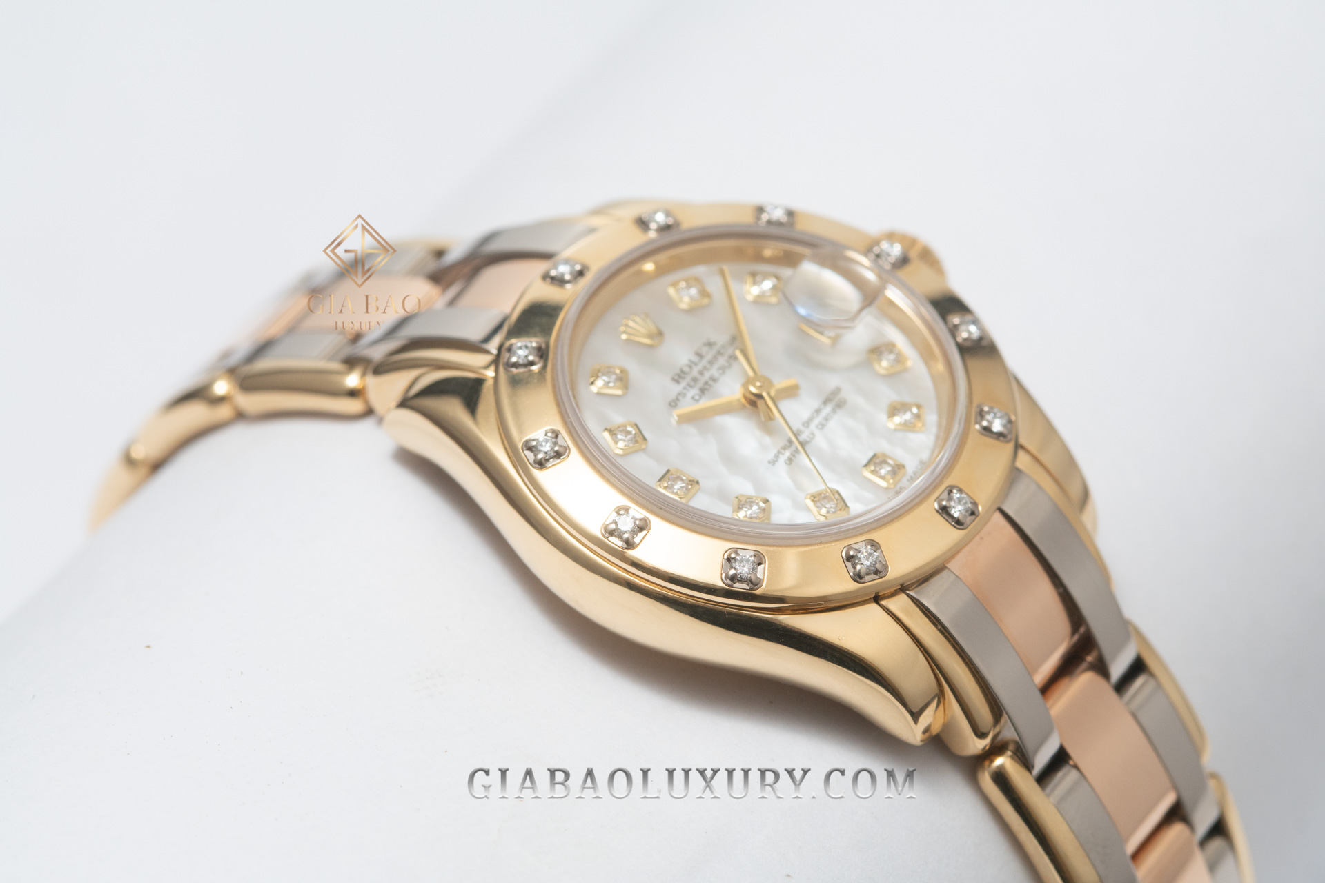 Đồng Hồ Rolex Pearlmaster 29 80318 Mặt Số vỏ Trai Trắng