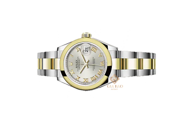 Đồng Hồ Rolex Lady-Datejust 279163 Mặt Số Bạc Cọc Số La Mã Dây Đeo Oyster