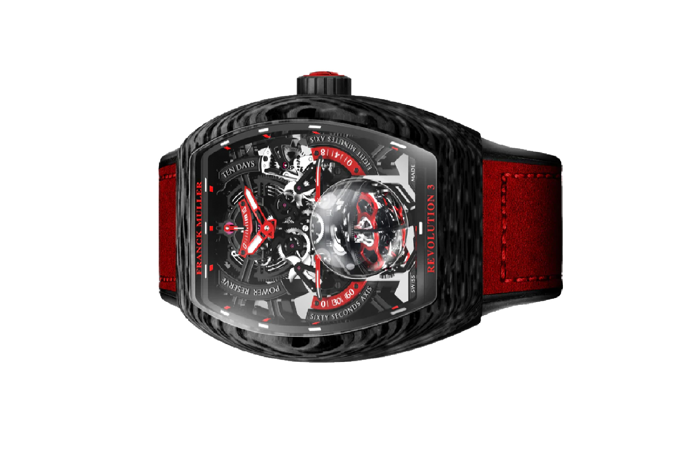 Đồng Hồ Franck Muller Vanguard Revolution 3 Skeleton Carbon - Red V50 REV 3 PR SQT CARBONE NR (ER)