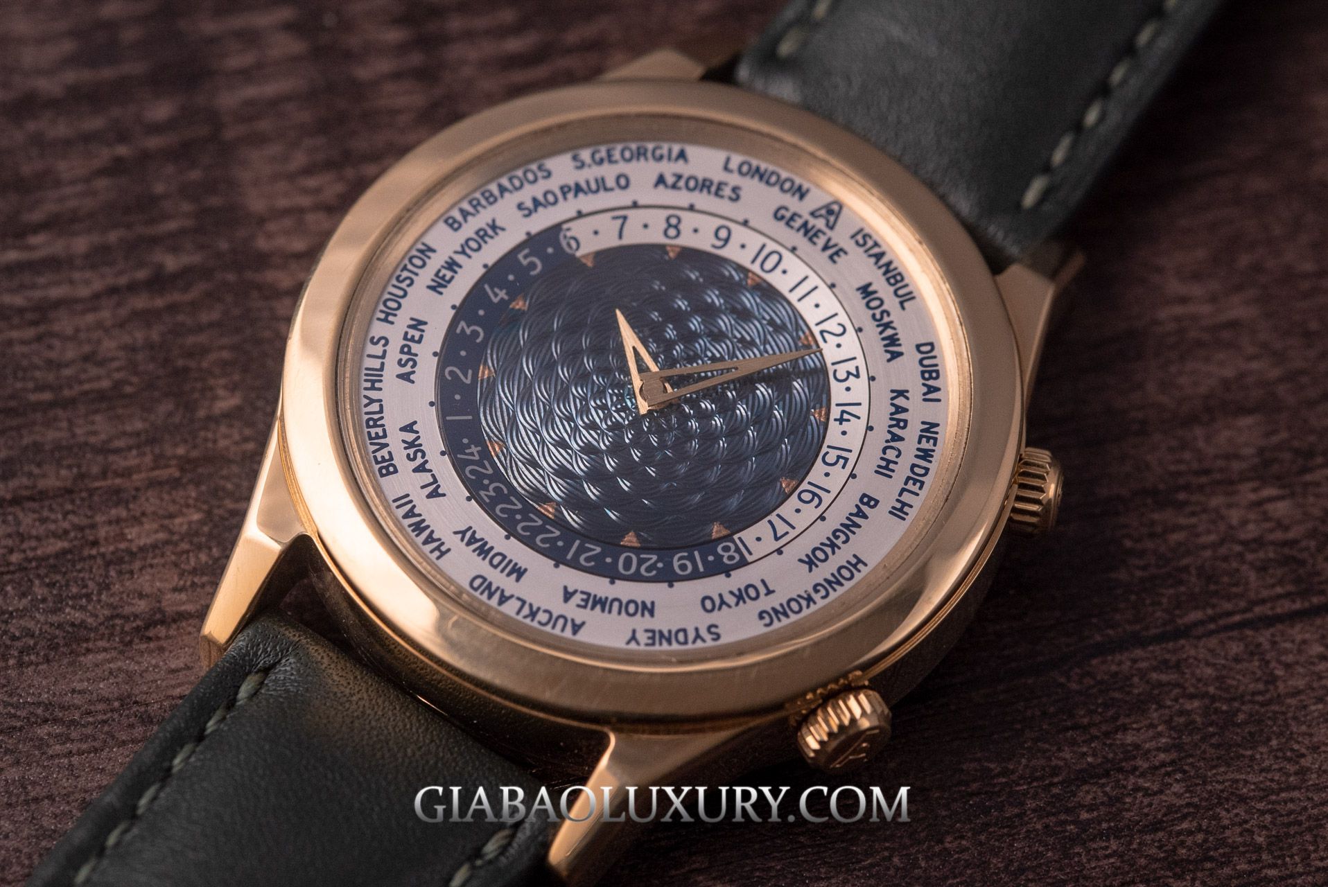 Đồng Hồ Andersen Geneve Tempus Terrae Blue Gold Dial Vàng Hồng