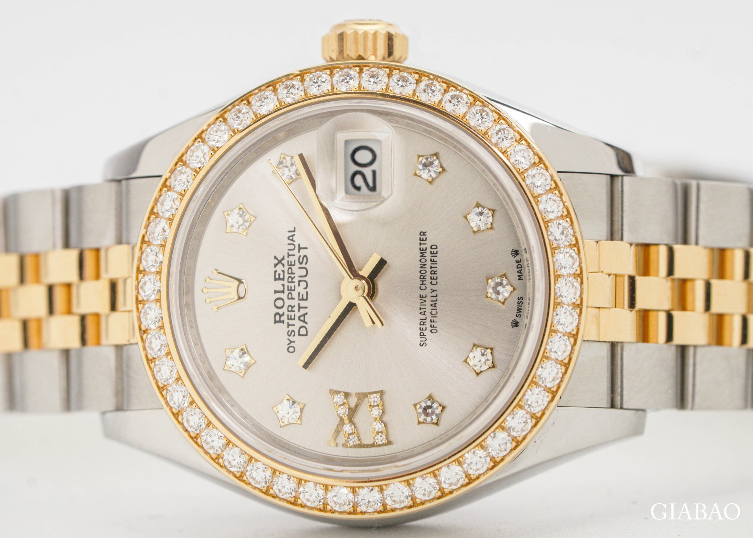 Đồng Hồ Rolex Lady-Datejust 28 279383RBR Mặt Số Bạc Cọc Số Sao (Like New)