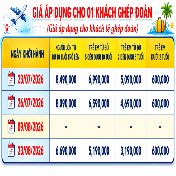 Tour Du Lịch Ghép Phú Quốc 4 Ngày 3 Đêm – Sun PhuQuoc Airways