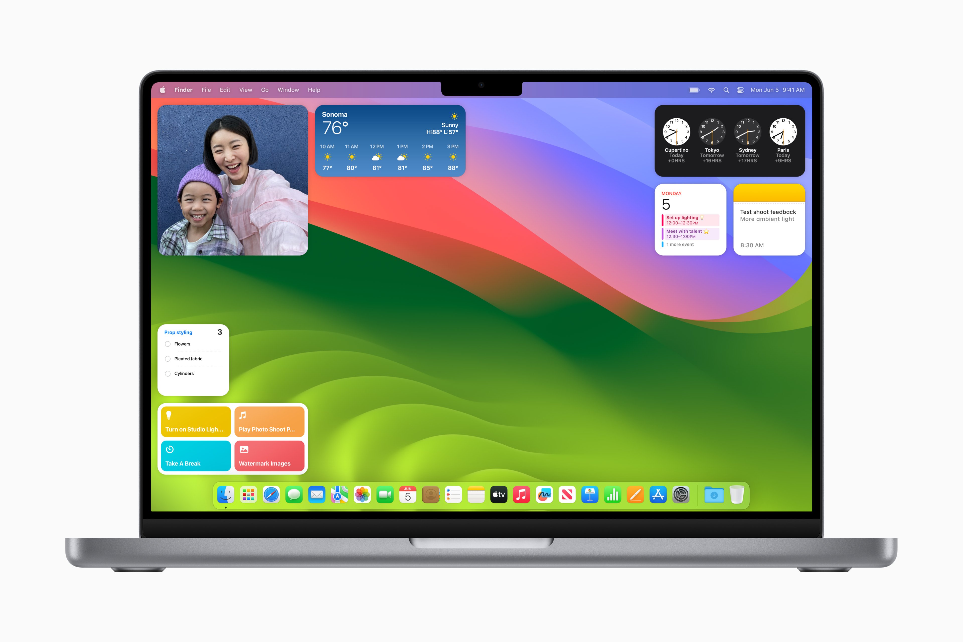 Apple macOS Sonoma chính thức: đem widget ra ngoài màn hình chính, chế độ Game Mode