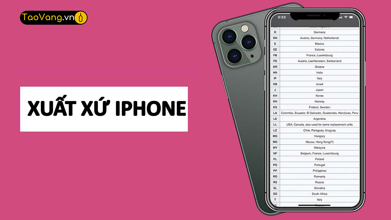 Tổng hợp mã giúp kiểm tra nhanh nguồn gốc xuất xứ các nước phân phối iPhone