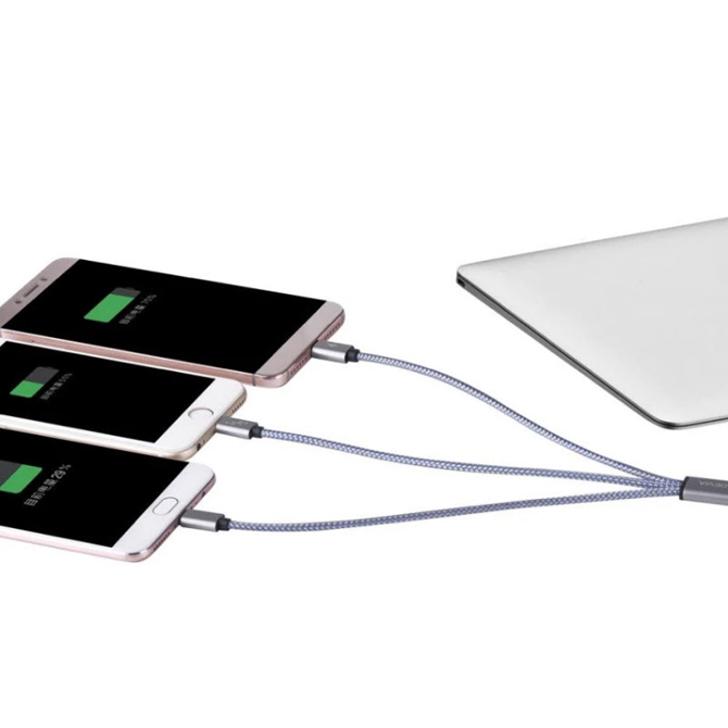 Cáp Devia 3 Đầu Lightning 1.5M