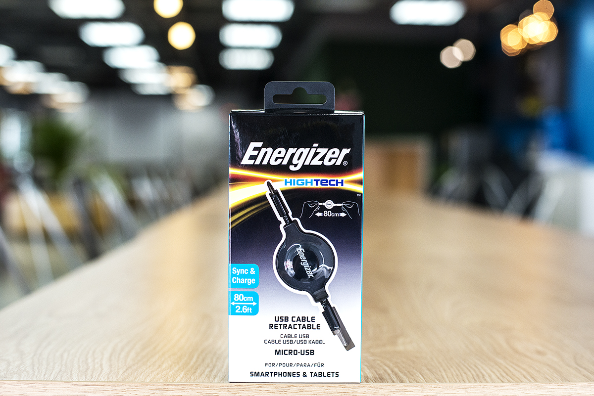 Cáp rút Micro-USB Energizer 80cm màu đen - C31UBRETEBK4