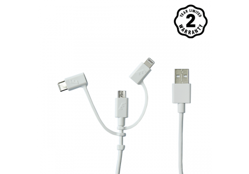 Cáp 3in1 Energizer màu trắng - C11UBX3CFWH4