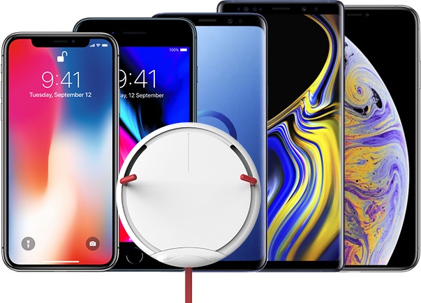 Giá đỡ trên xe hơi kiêm sạc không dây Mipow Clipad