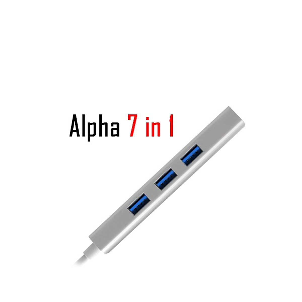 Cổng Chuyển WIWU ALPHA 7 IN1 TYPE C Hub A731HP