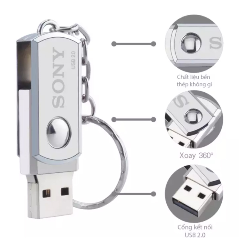 USB Sony Hộp Sắt 16GB