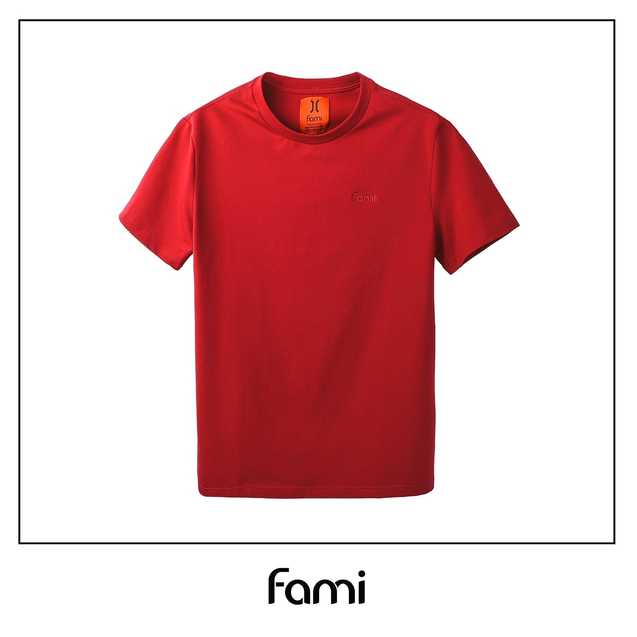 Áo thun trơn Fami màu đỏ, có bigsize