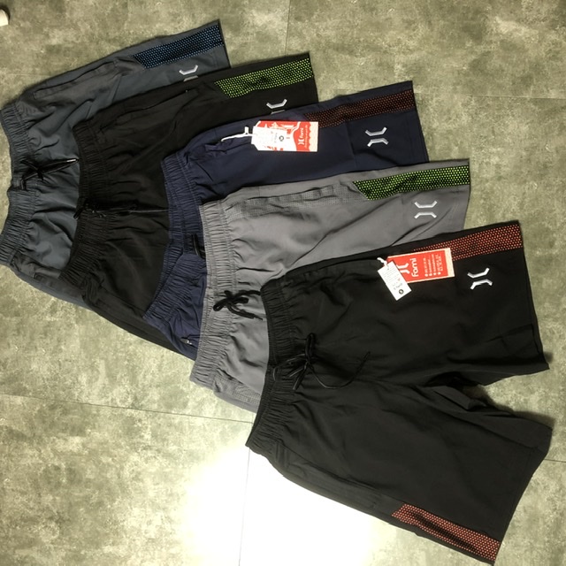 Quần thể thao vải dù phối màu lưới màu đen, có bigsize