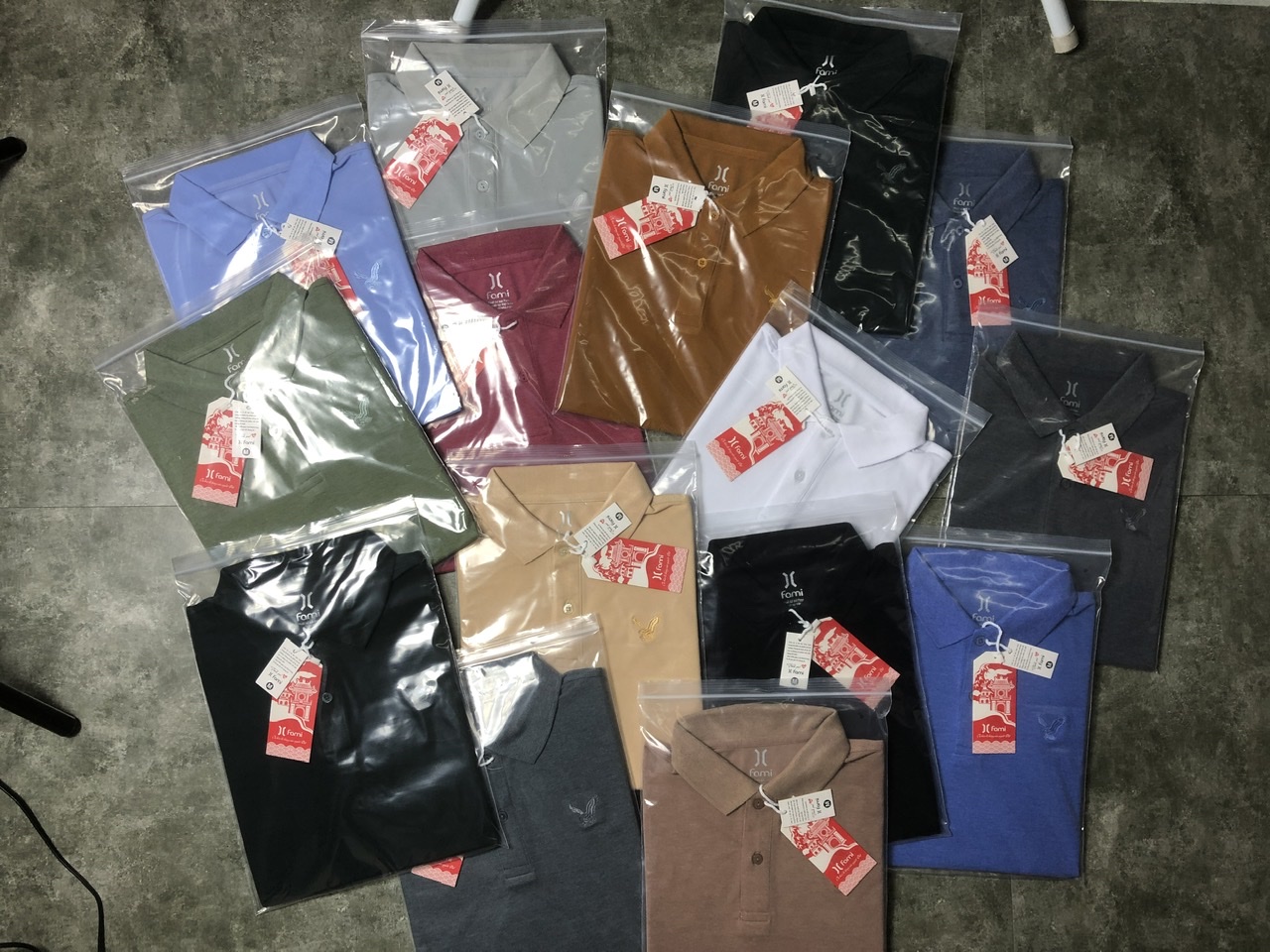 Áo polo Fami vải cá sấu dày dặn, có bigsize