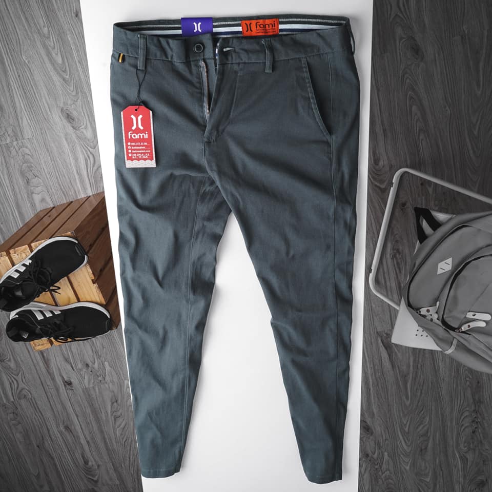 Quần kaki dài CAROLLA slimfit chinos Mẫu mới màu đen , có bigsize