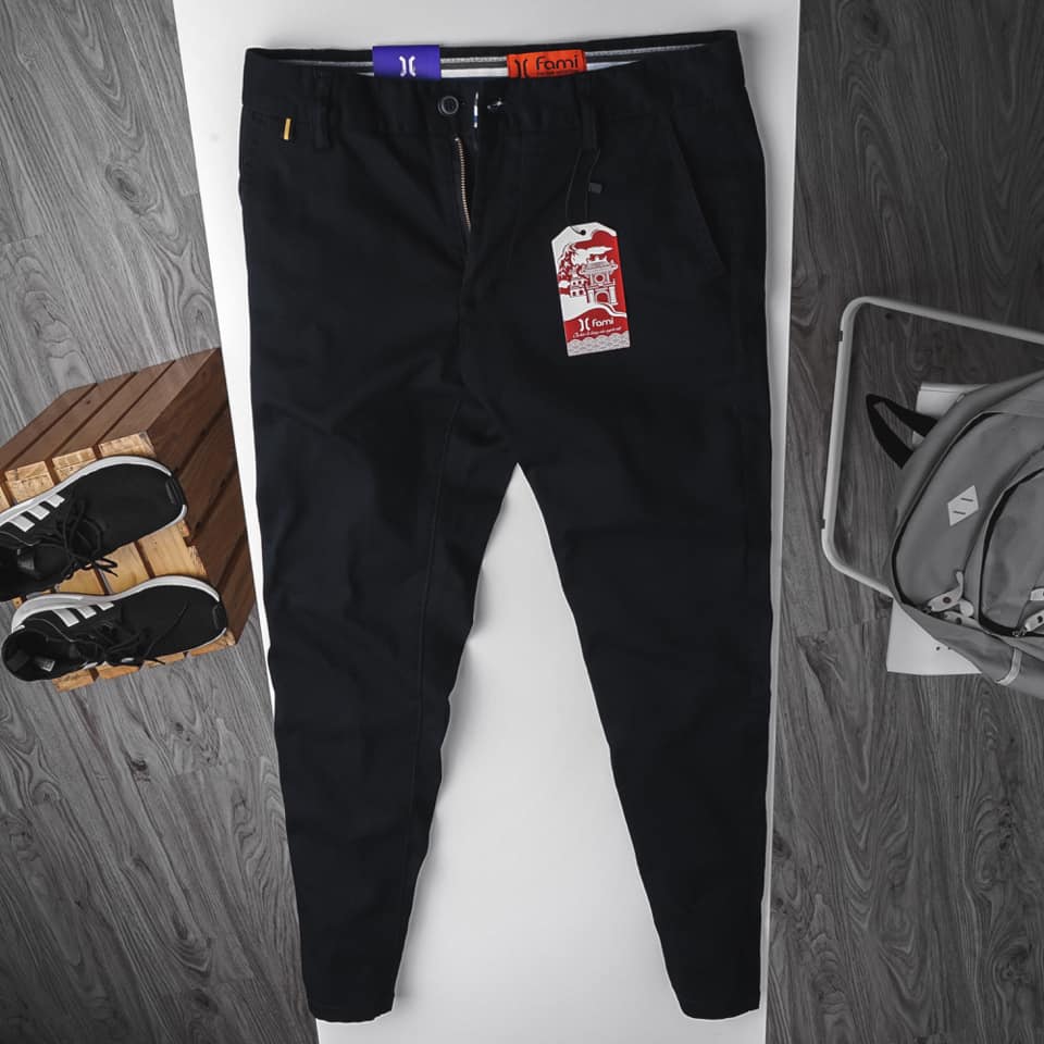 Quần kaki dài CAROLLA slimfit chinos Mẫu mới màu đen , có bigsize