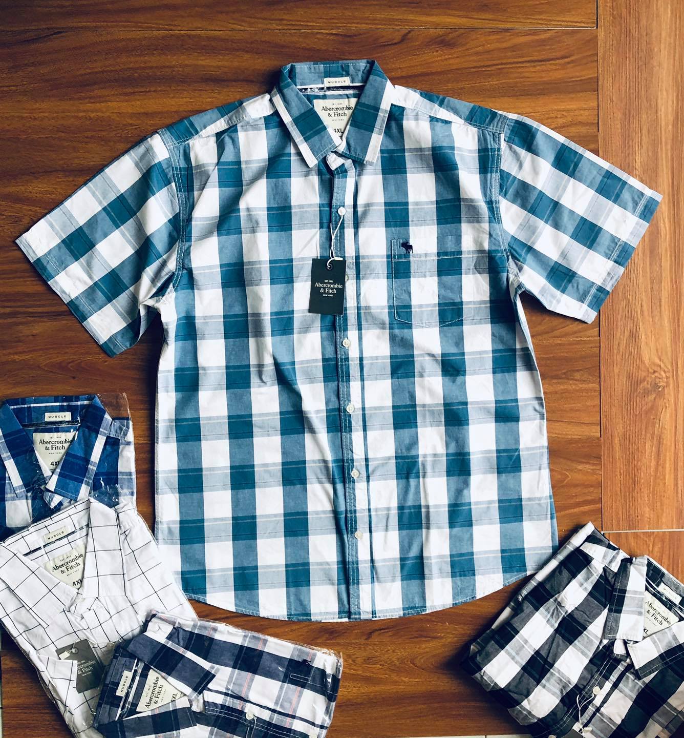 sơ mi caro tay ngắn , bigsize