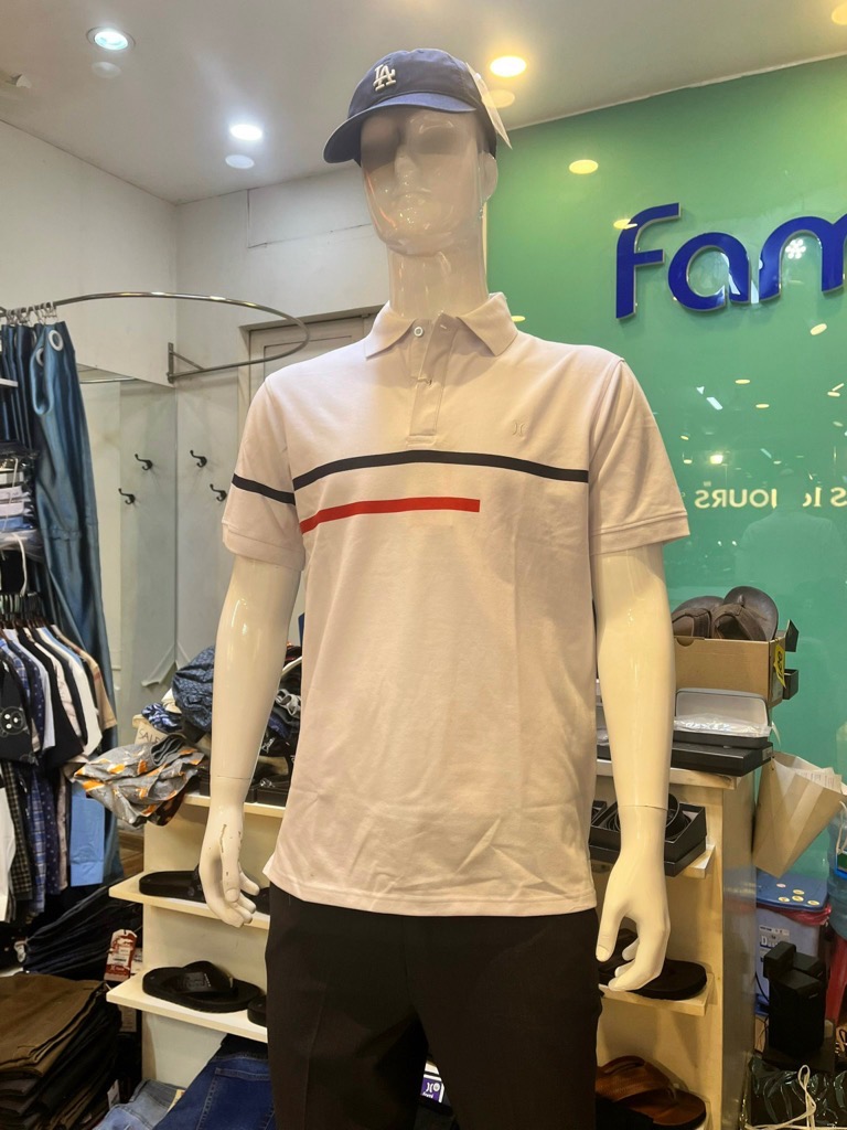 Áo polo Fami coton cá sấu in họa tiết mẫu 2003, có bigsize