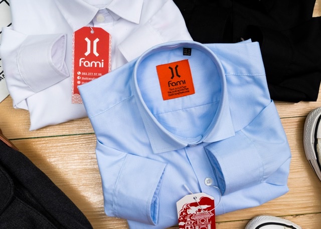 Áo sơmi dài tay Fami coton lụa cao cấp, có bigsize