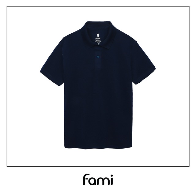 Áo polo slimfit Fami - Màu xanh
