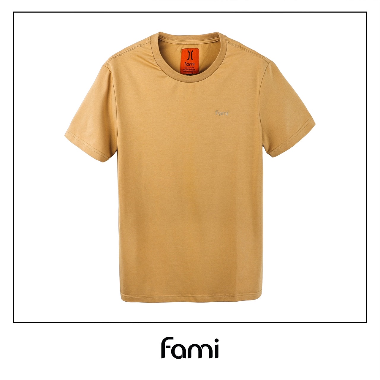 Áo thun trơn Fami màu xanh, có bigsize