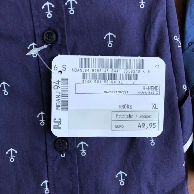 Sơmi ngắn tay McNeal xuất khẩu bigsize