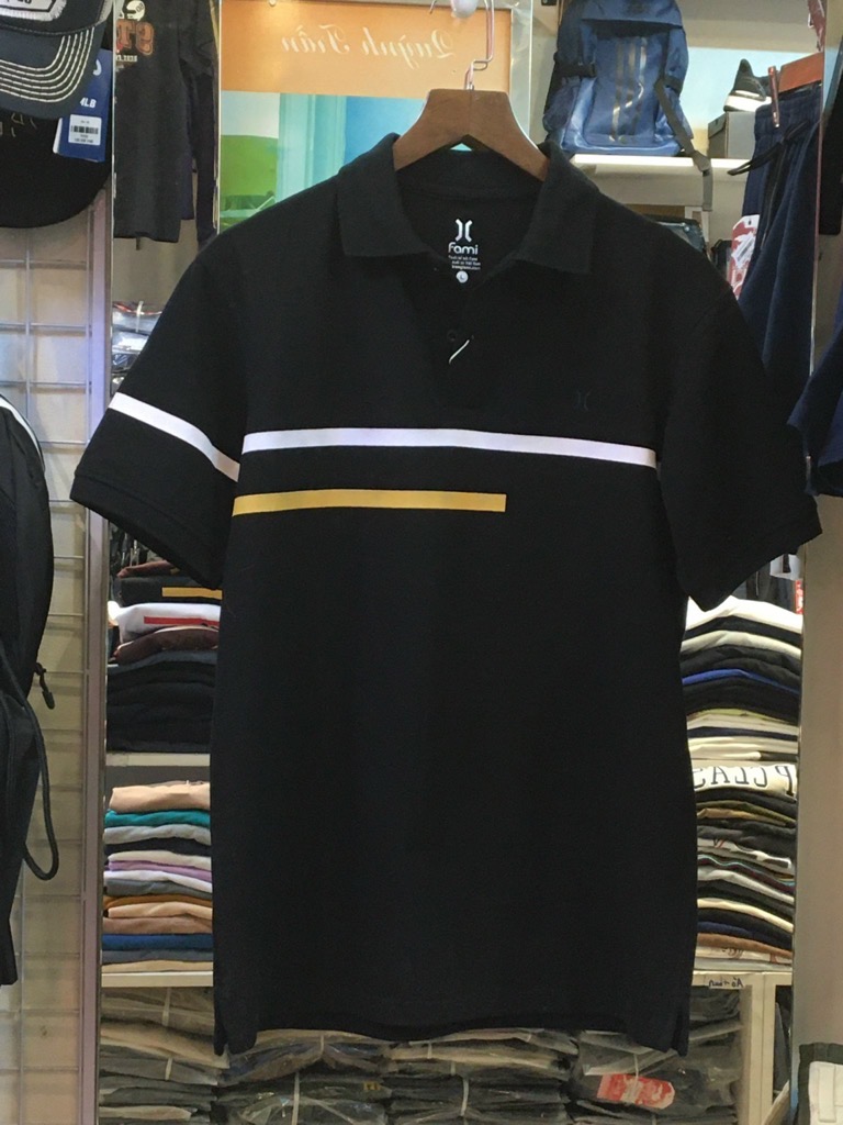 Áo polo Fami coton cá sấu in họa tiết mẫu 2003, có bigsize