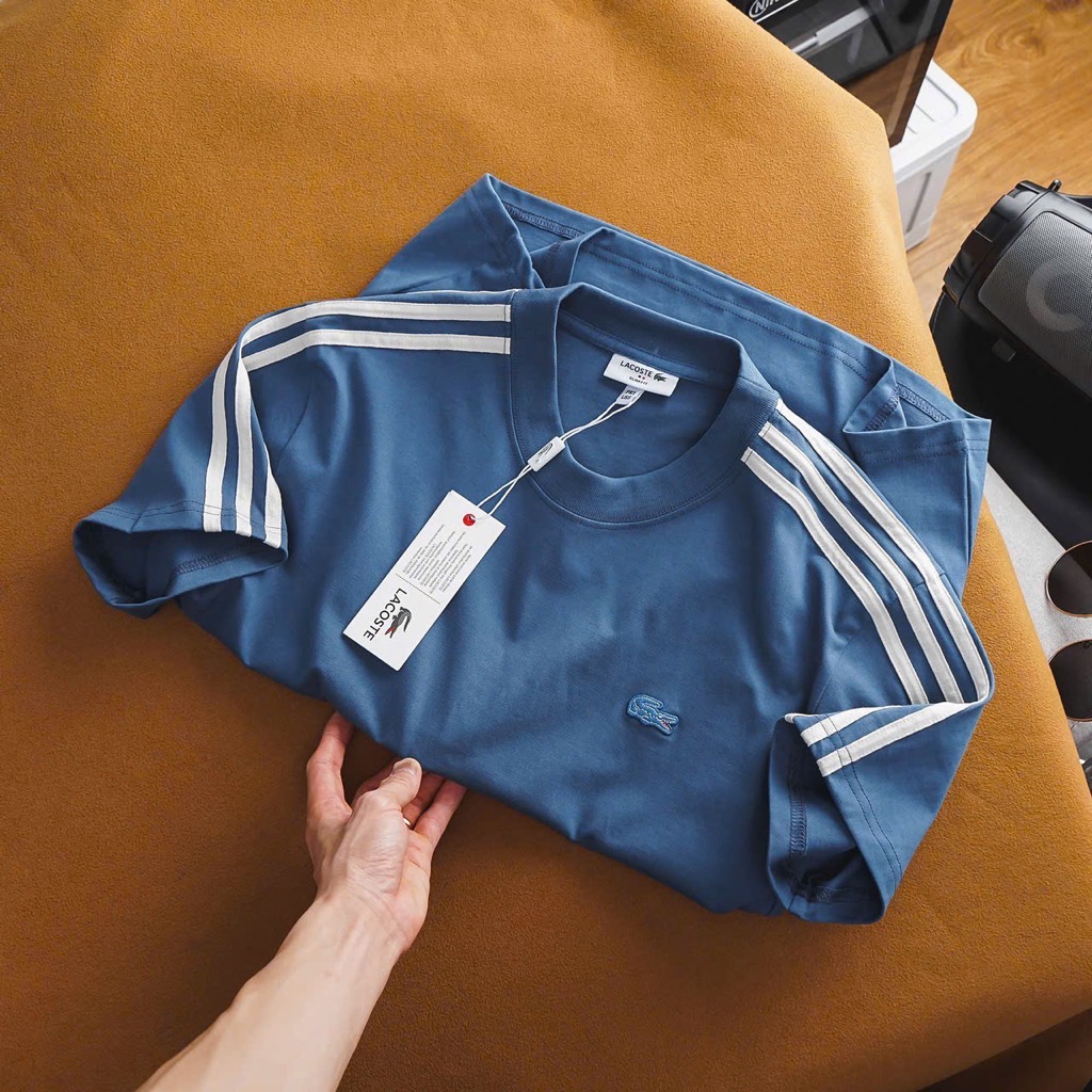 Áo thun coton lacoste mẫu mới 2025 màu trắng