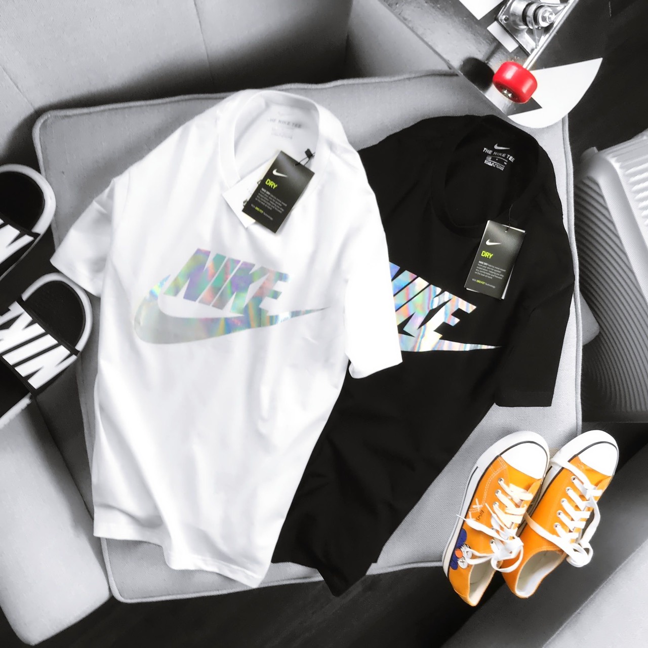 Áo thun Nike coton cao cấp in chuyển màu