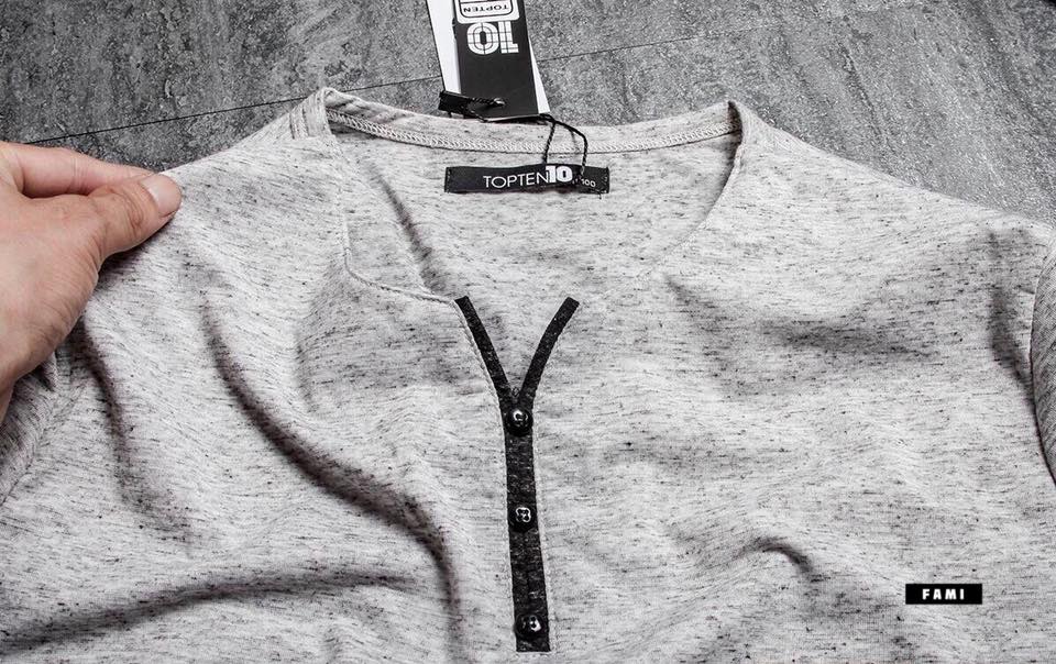 Áo Henley dài tay topten