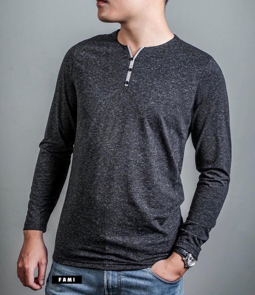 Áo Henley dài tay topten