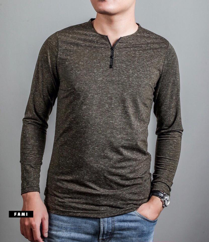 Áo Henley dài tay topten
