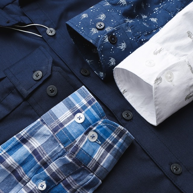 Sơmi coton dài tay họa tiết Fami, có bigsize