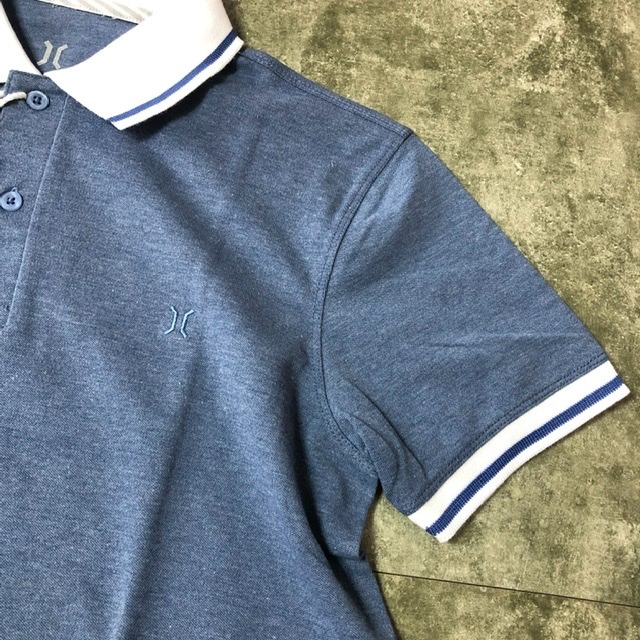 Áo polo coton kiểu phối cổ và tay, có bigsize