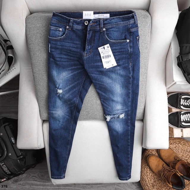 Quần jean Zara wash rách mẫu mới
