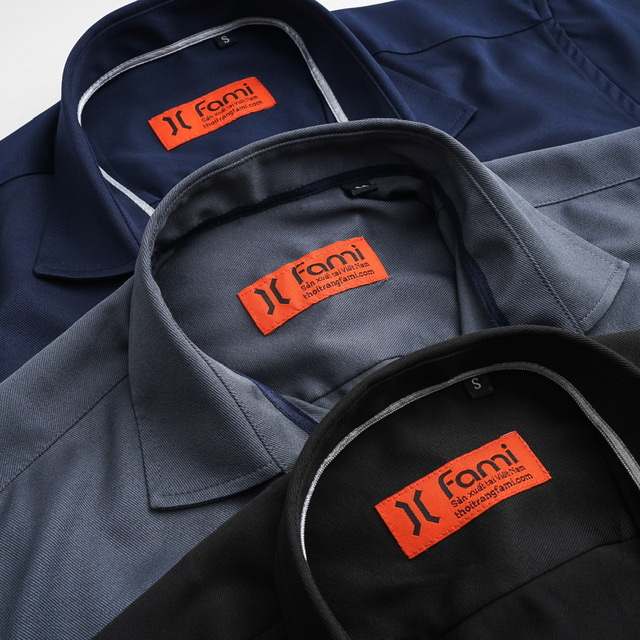 Sơ mi dài tay Nam gân chéo, có bigsize