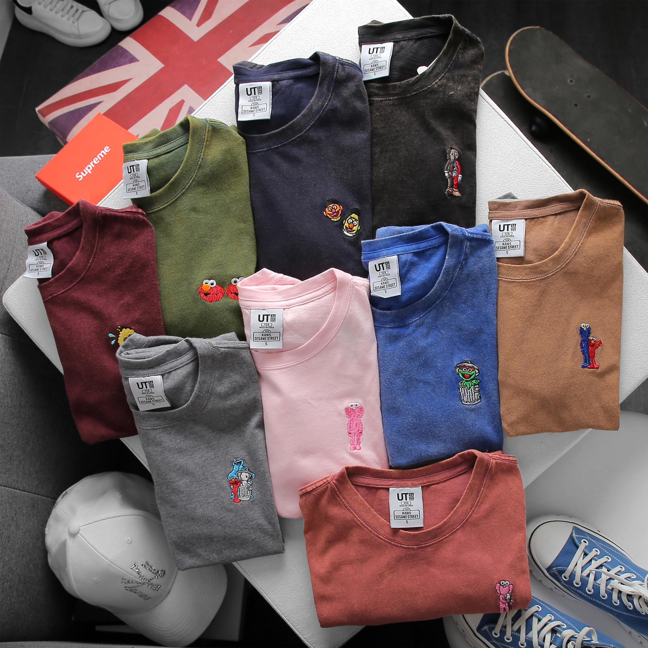 Áo thun coton thêu icon