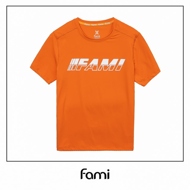 Áo thun thể thao Fami Linear Logo mẫu mới 2020, Màu hồng phấn có bigsize