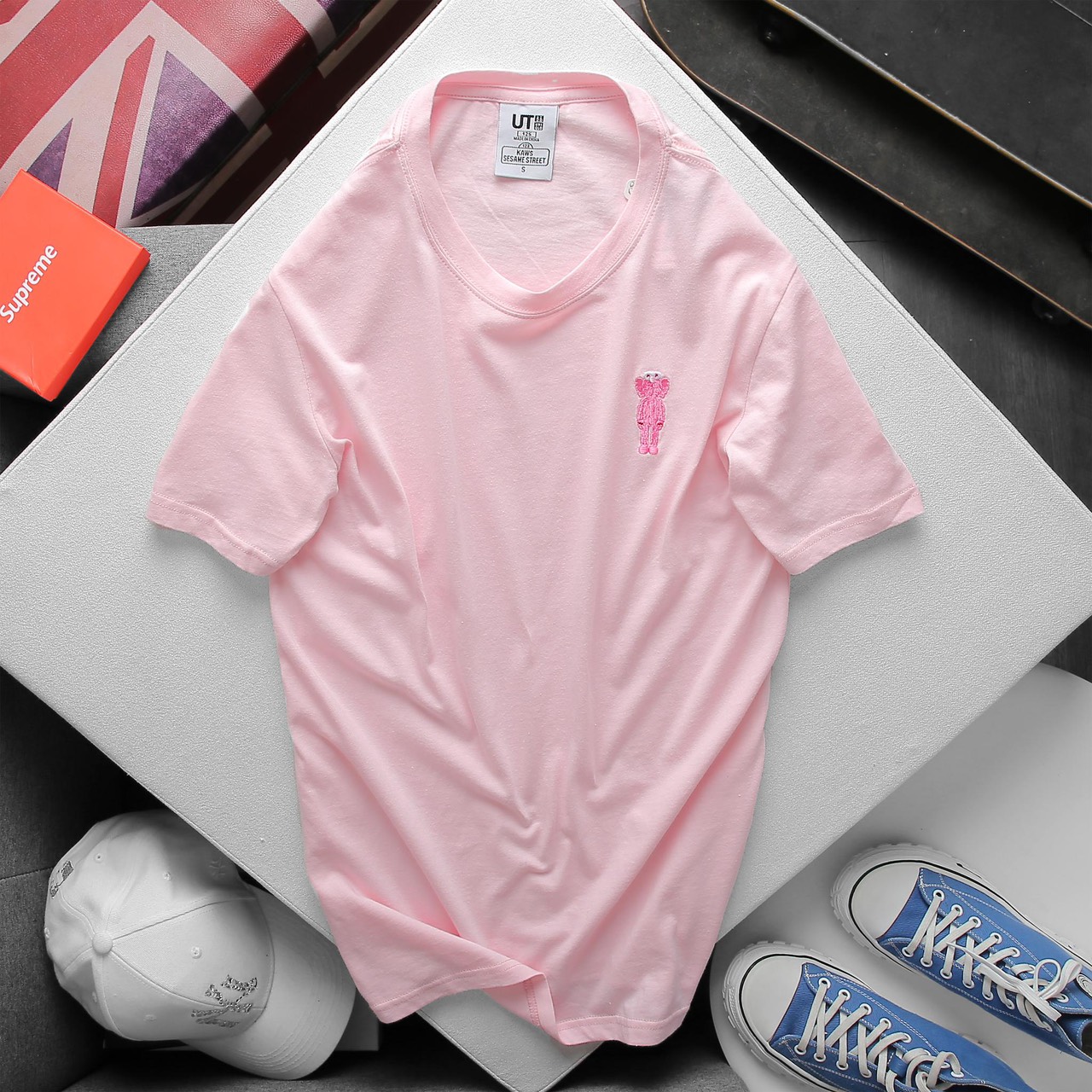 Áo thun coton thêu icon