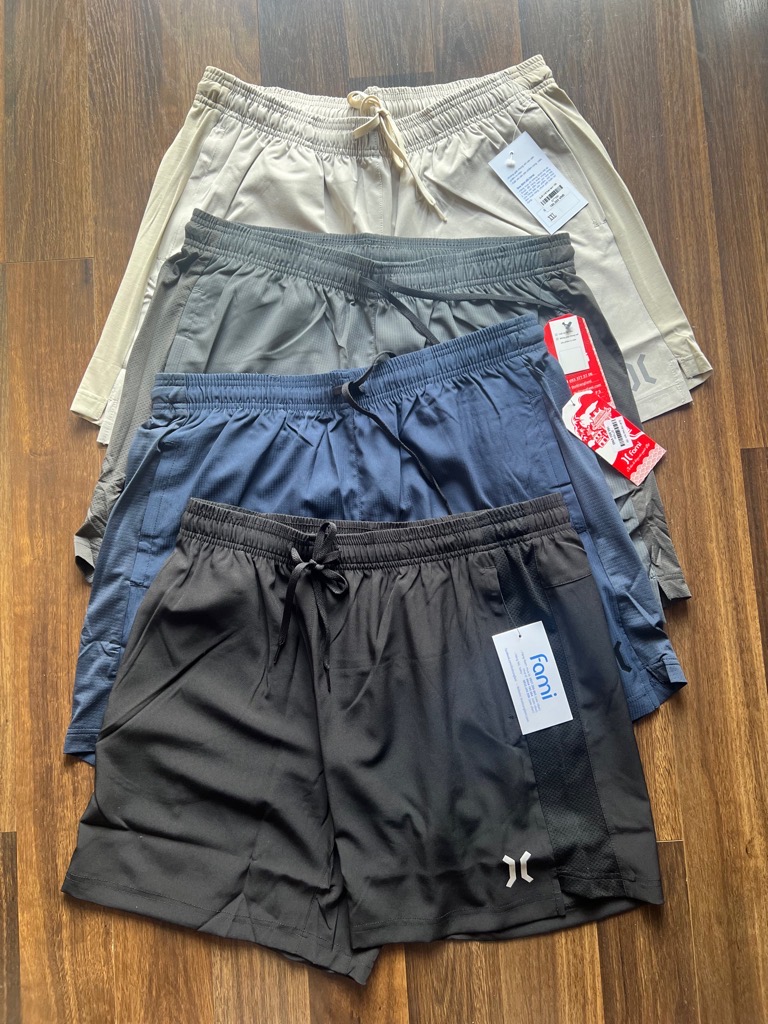 Quần đùi thể thao 2 lớp có lớp bó đùi chạy bộ cầu lông pickleball (có bigsize) - Màu đen