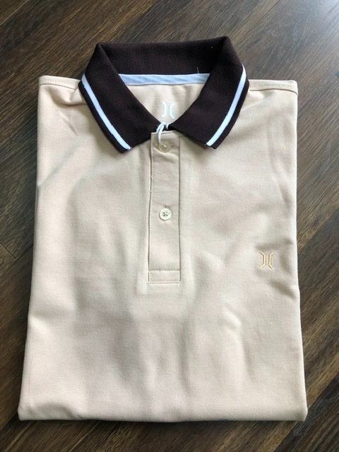 Áo polo coton kiểu phối cổ và tay, có bigsize