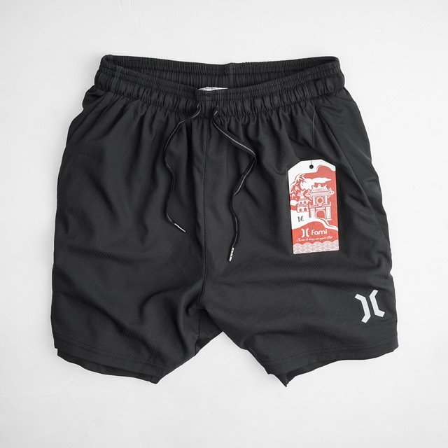 Quần đùi Nam vải dù 2 trong 1 ( 2 lớp)  có bigsize