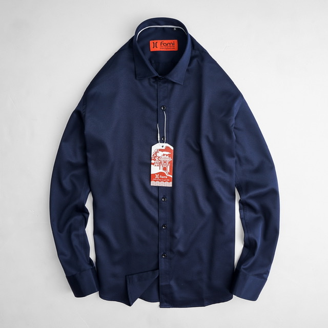 Sơ mi dài tay Nam gân chéo, có bigsize