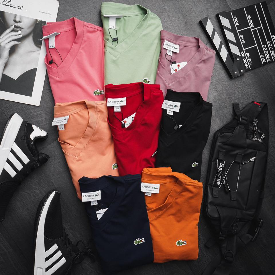 áo thun trơn lacoste coton