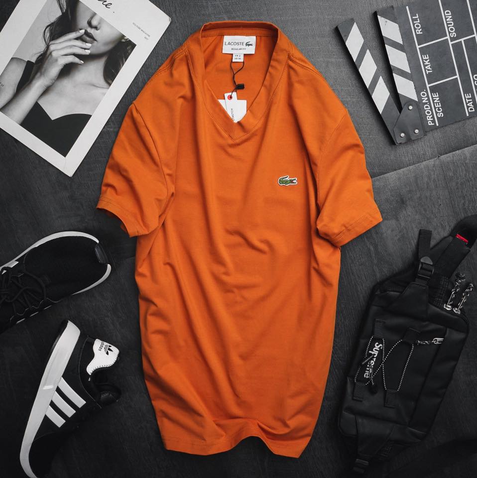 áo thun trơn lacoste coton